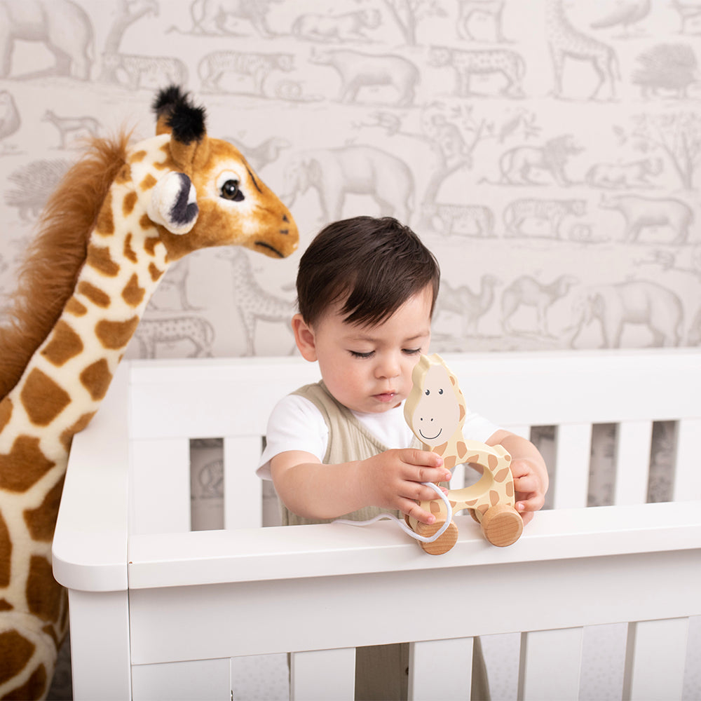 Wooden Toys Matchstick Monkey Playtime Pull Along Animal Giraffe The Little Baby Brand The Little Baby Brand