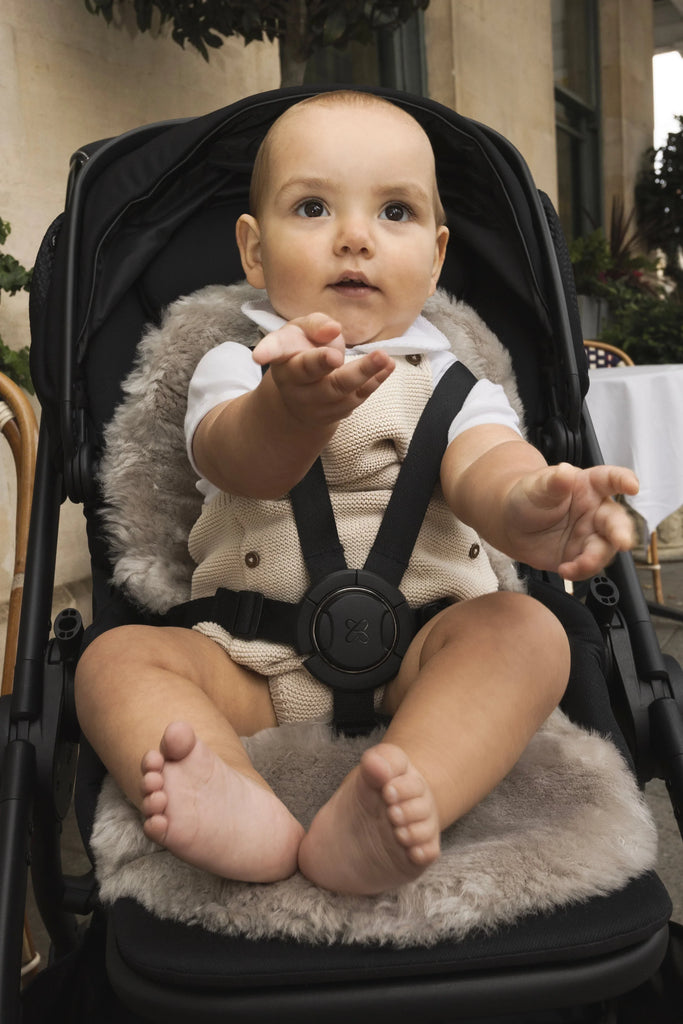 Sheepskin Pram Liner Baby Sheepskin Snuggler Pramliner - Taupe The Little Baby Brand The Little Baby Brand