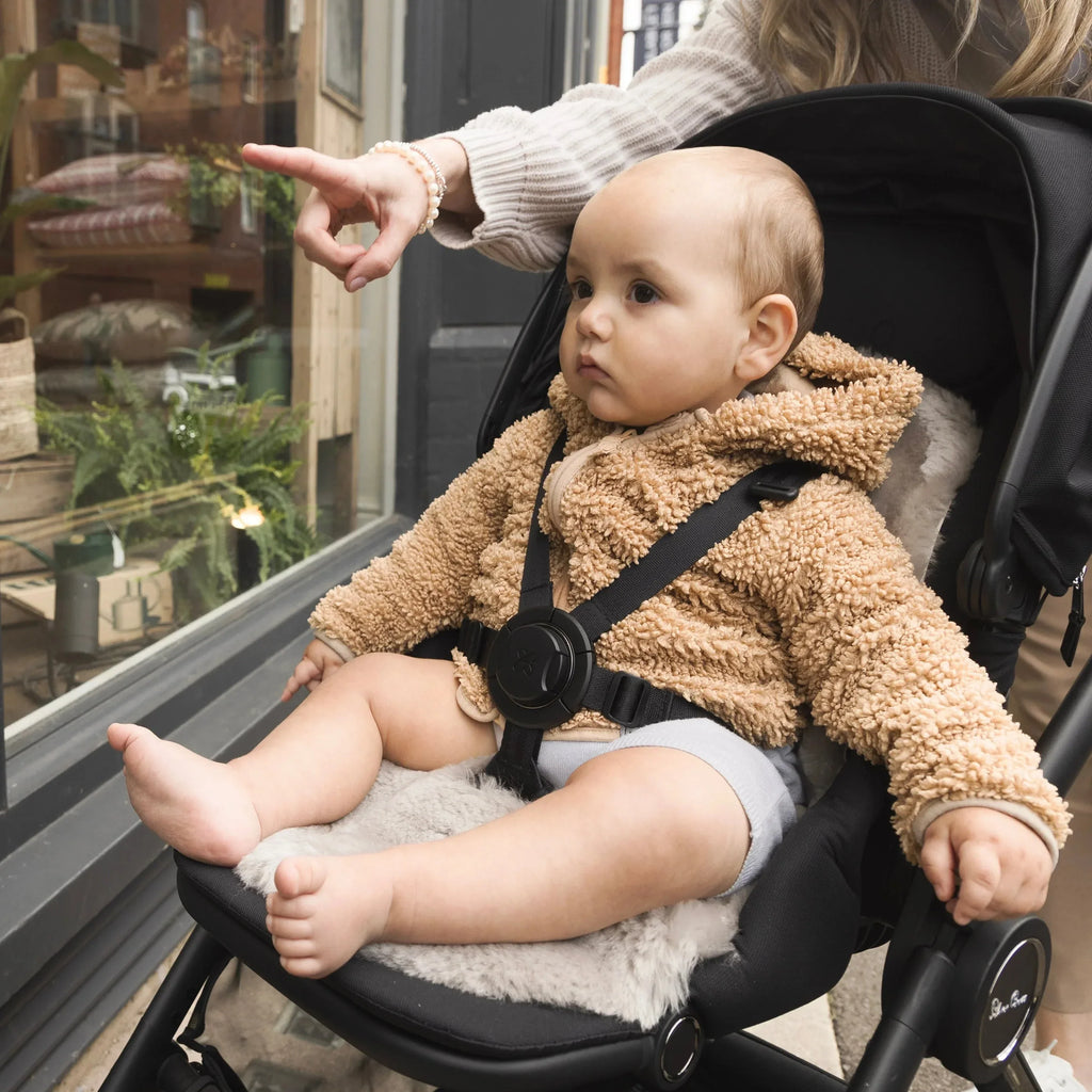 Sheepskin Pram Liner Baby Sheepskin Snuggler Pramliner - Taupe The Little Baby Brand The Little Baby Brand