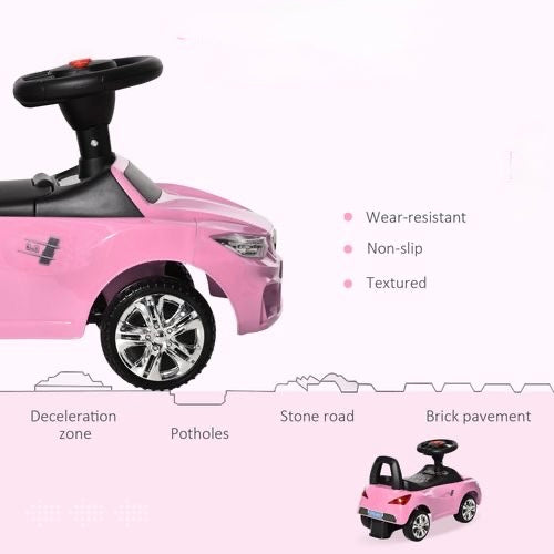 Ride on Car Ride-on Car for Babies and Toddlers - Pink HOMCOM The Little Baby Brand