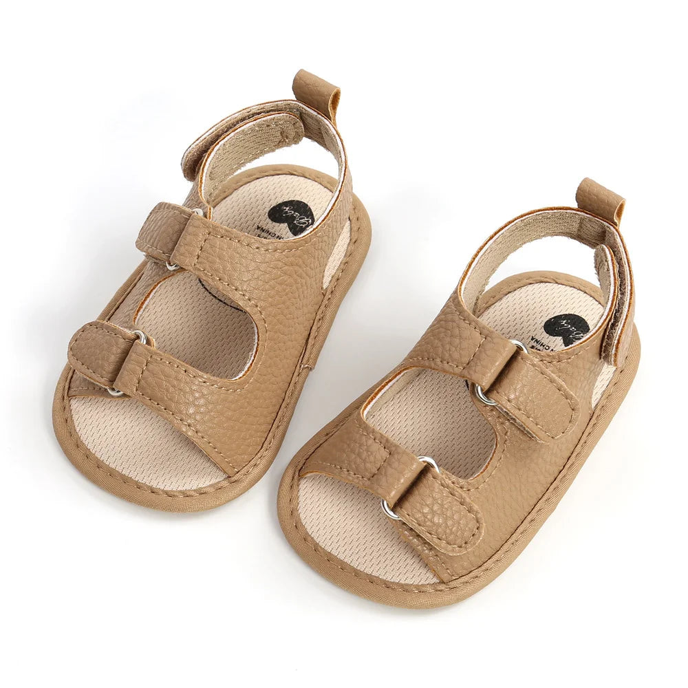 New Baby Sandals Baby Shoes Baby Boy Girl Sandals PU Soft Bottom Sole Anti-Slip Infant First Walker Crib Shoes Newborn Moccasins The Little Baby Brand The Little Baby Brand