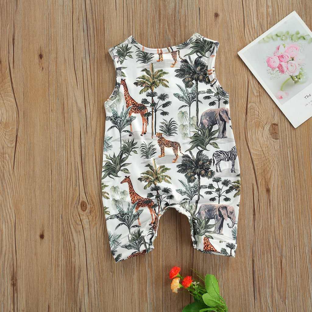 Baby Clothing Sleeveless Baby Romper - Jungle (Copy) The Little Baby Brand The Little Baby Brand