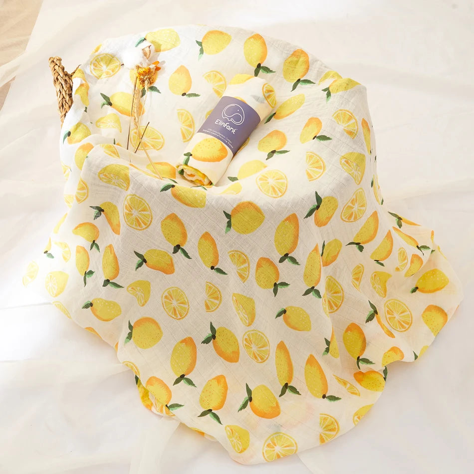 Elinfant 100% cotton 120*110cm 2 Layers Newborn Baby Bath Towel Wrap Muslin Swaddle Blankets Wholesale Dropshipping The Little Baby Brand The Little Baby Brand