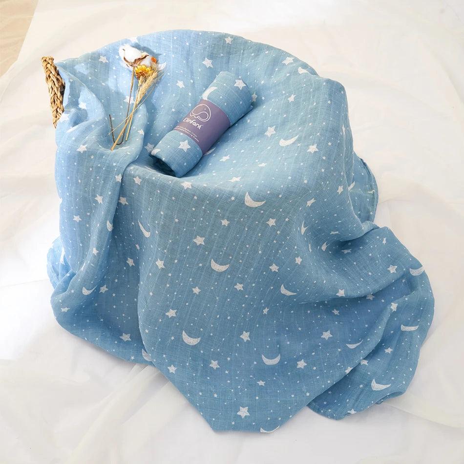 Elinfant 100% cotton 120*110cm 2 Layers Newborn Baby Bath Towel Wrap Muslin Swaddle Blankets Wholesale Dropshipping The Little Baby Brand The Little Baby Brand