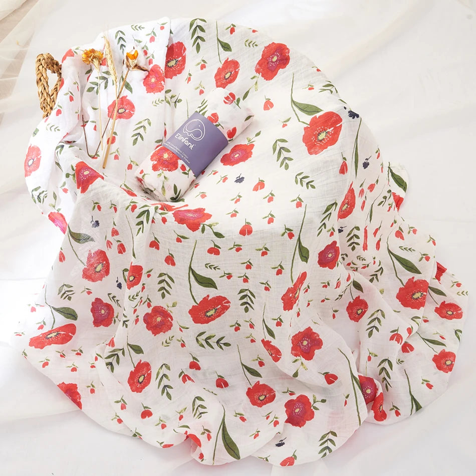 Elinfant 100% cotton 120*110cm 2 Layers Newborn Baby Bath Towel Wrap Muslin Swaddle Blankets Wholesale Dropshipping The Little Baby Brand The Little Baby Brand