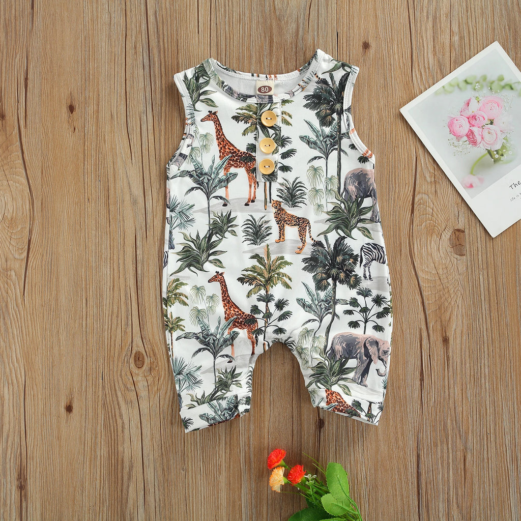 Baby Clothing Sleeveless Baby Romper - Jungle (Copy) The Little Baby Brand The Little Baby Brand