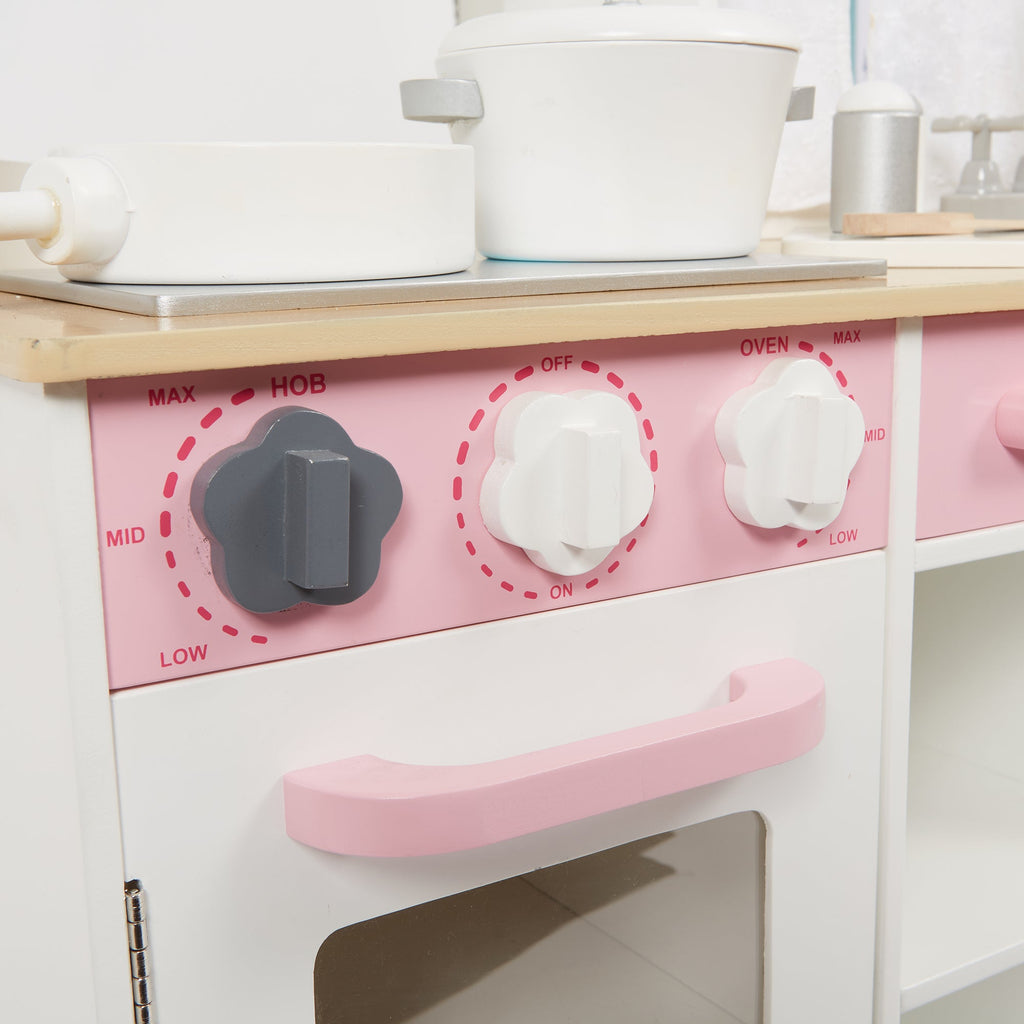 Toy Kitchens Kids Country Play Kitchen with 9 Wooden Accessories Liberty House Toys The Little Baby Brand