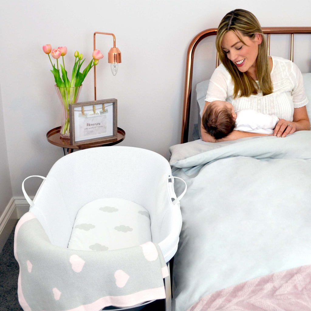 Moses Basket and Stand Shnuggle Dreami Baby Sleeper Pebble Grey  Base (Copy) The Little Baby Brand The Little Baby Brand