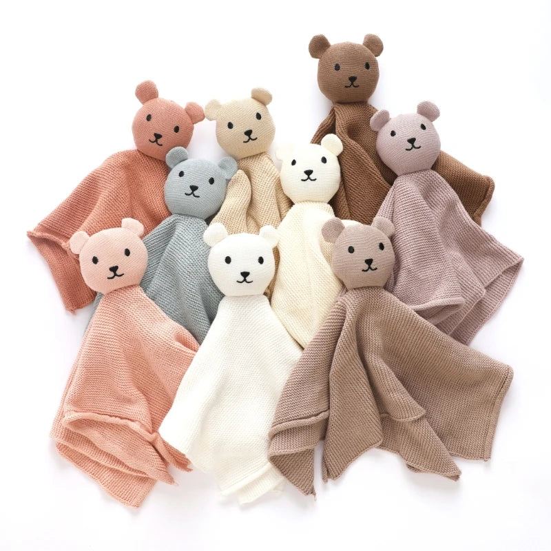 Safe Cotton Baby Towel Newborn Appease Towel Soft Baby Cotton Comforter Security Blanket kawaii Bear Sleeping Dolls Face Towel The Little Baby Brand The Little Baby Brand