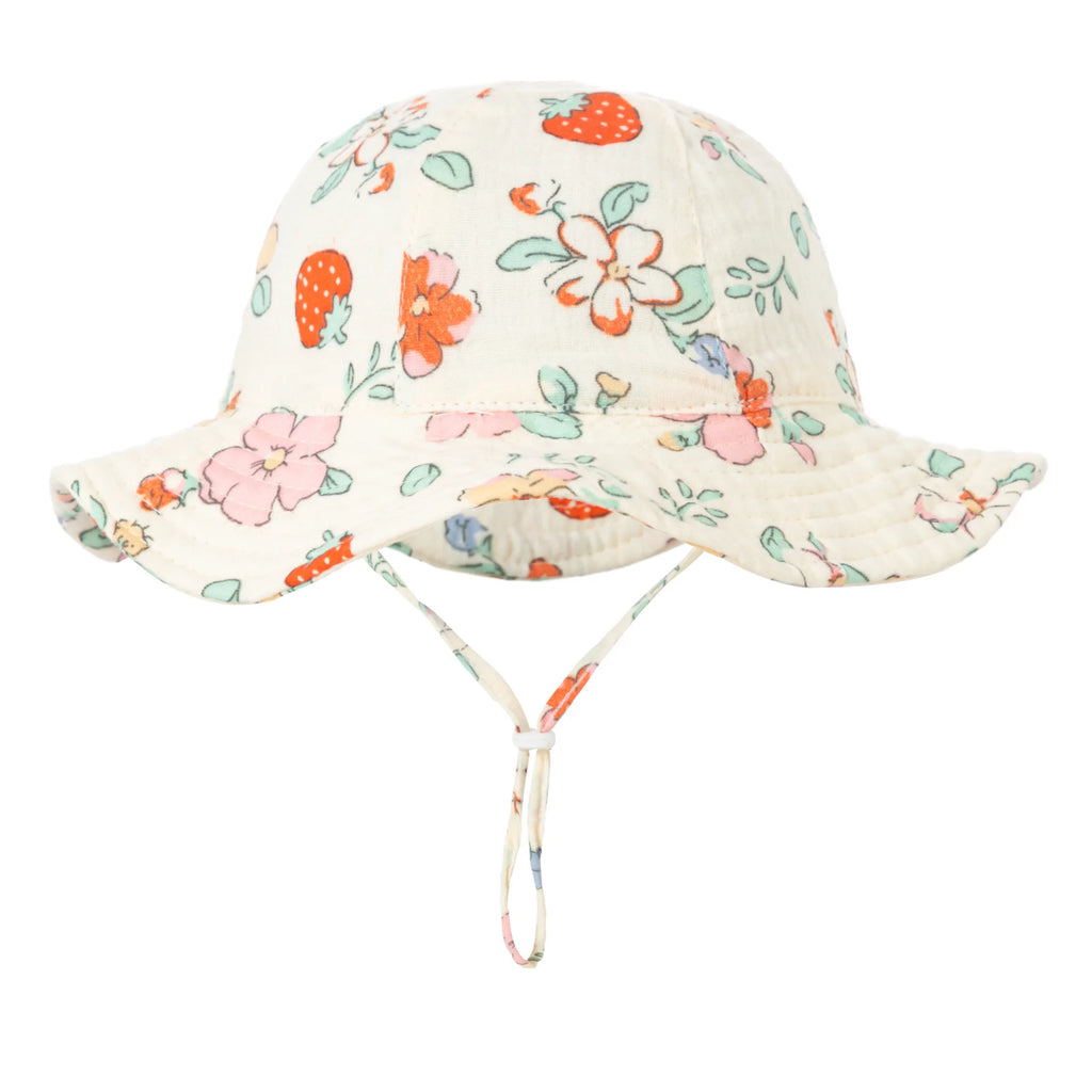 Baby Cotton Bucket Hat New Children Sunscreen Outdoor Caps Boys Girls Print Panama Hat Unisex Beach Fishing Hat For 3-12 Months The Little Baby Brand The Little Baby Brand