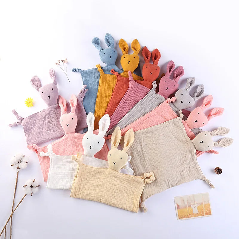 Muslin Baby Cotton Comforter Kids Plush Toy Stuffed Animals Bunny Lion Soothing Appease Soft Newborn Sleeping Dolls Towel Bibs The Little Baby Brand The Little Baby Brand