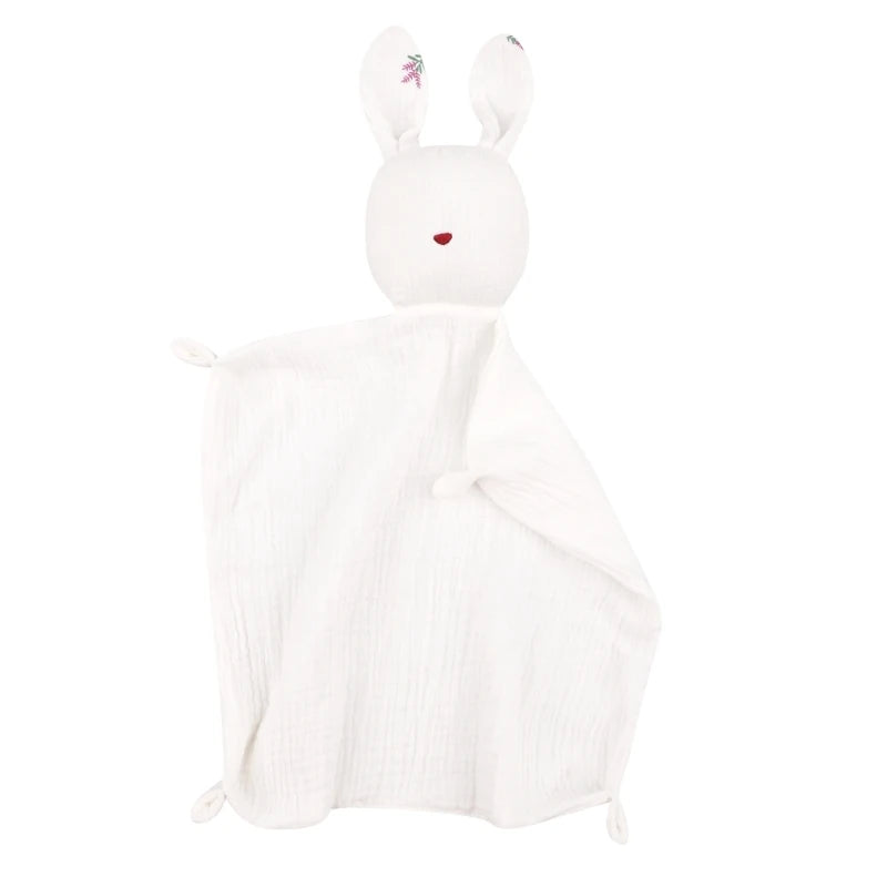 Cute Baby Rattle Bunny Muslin Towel Newborn Soft Cotton Sleeping Dolls Burp Soothing Cloth Blanket Educational Plush Rabbit The Little Baby Brand The Little Baby Brand