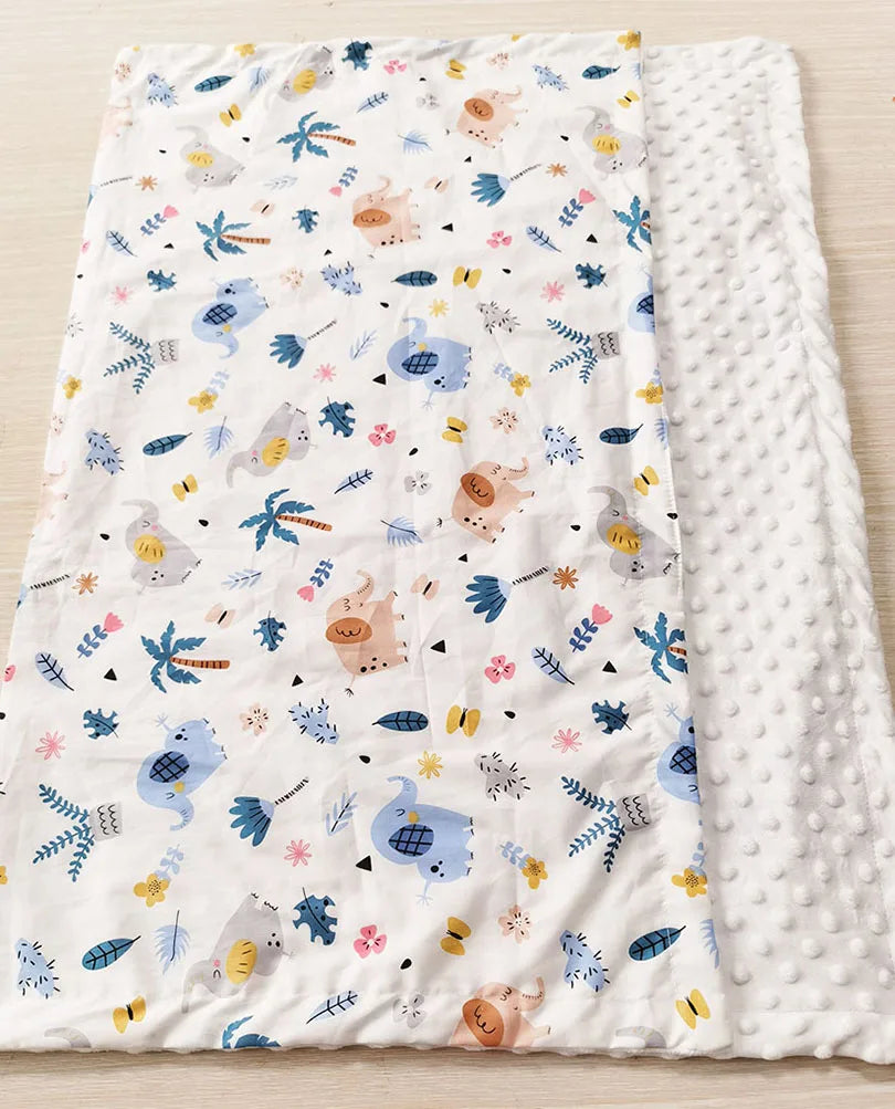 Spring Baby Blanket Warm Double Layer Swaddle Wrap Newborn Thermal Soft Fleece Bath Towel Baby Stroller Blanket Sleepsack 76*102 The Little Baby Brand The Little Baby Brand