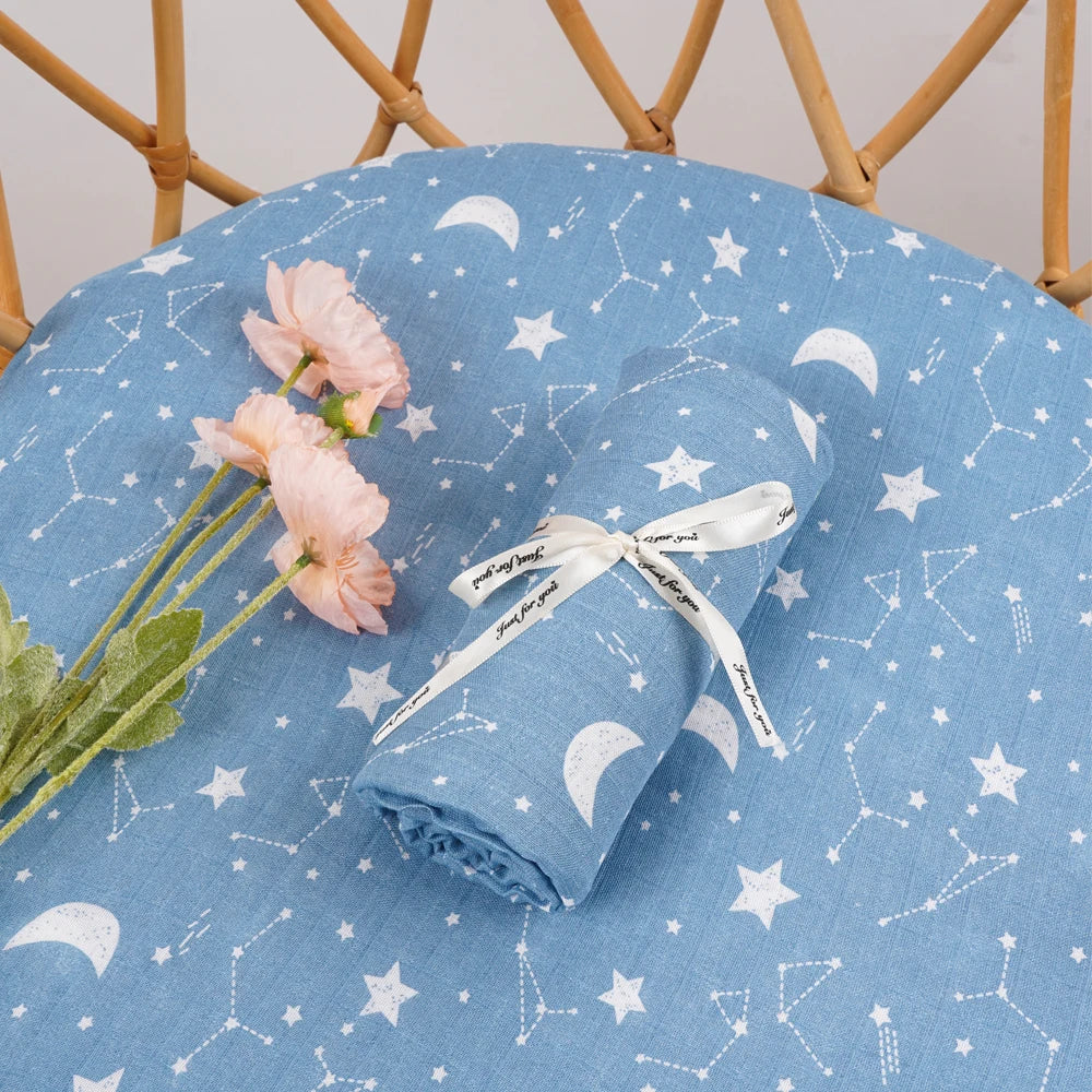 Elinfant Muslin Swaddle Blankets 100% cotton 120*110cm 2 Layers Newborn Baby Bath Towel Wrap Nursing Cover The Little Baby Brand The Little Baby Brand