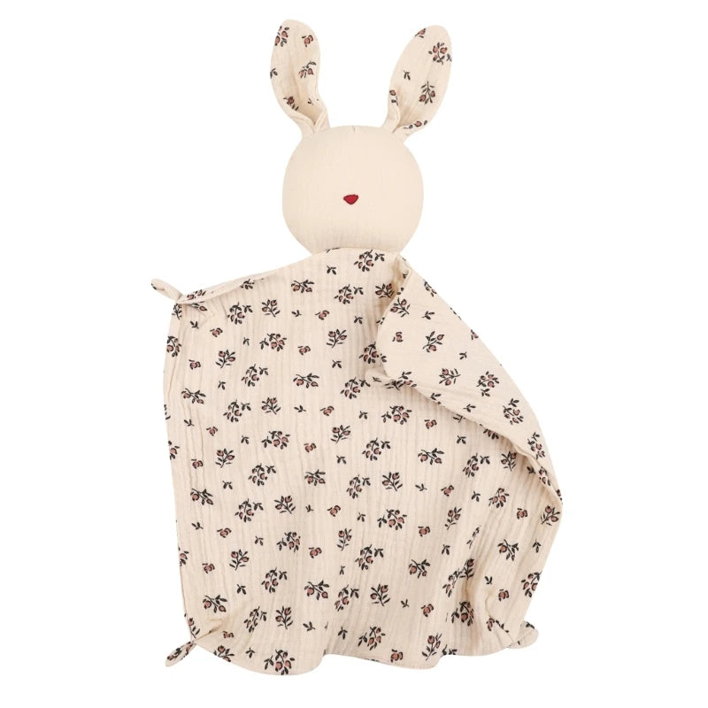 Cute Baby Rattle Bunny Muslin Towel Newborn Soft Cotton Sleeping Dolls Burp Soothing Cloth Blanket Educational Plush Rabbit The Little Baby Brand The Little Baby Brand