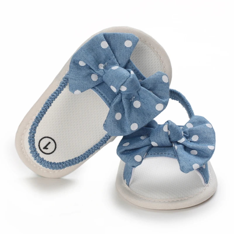 Baby Girls Bow Knot Sandals Summer Soft Sole Flat Princess Dress Shoes Infant Non-Slip First Walkers Footwear 0-18M The Little Baby Brand The Little Baby Brand