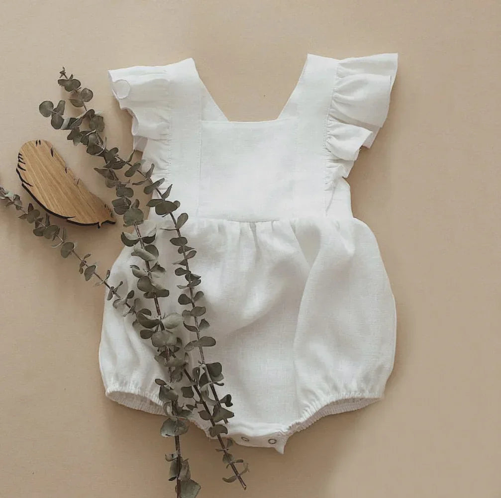 Baby Rompers Sleeveless Ruffle Baby Romper (Copy) The Little Baby Brand The Little Baby Brand