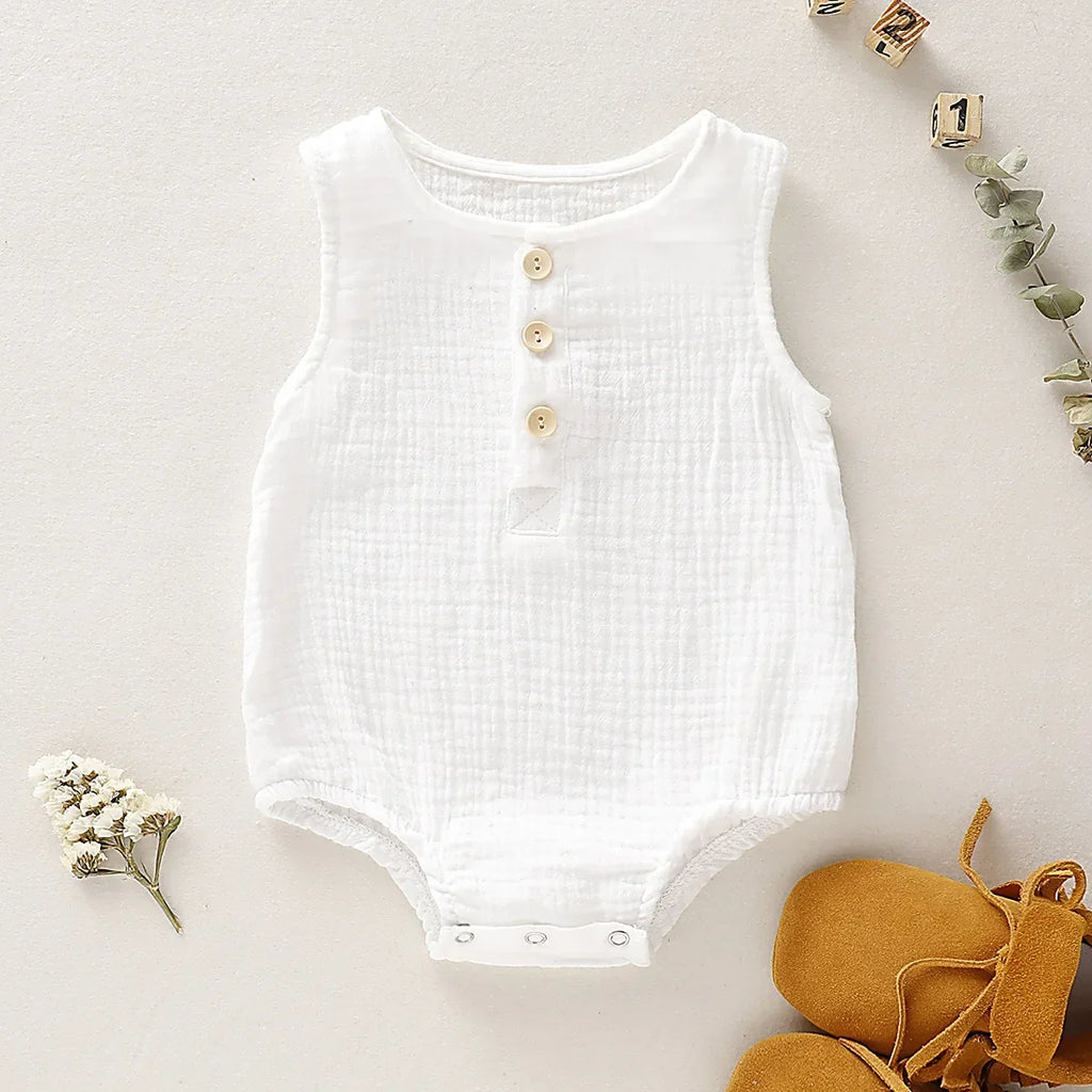 Summer Infant Baby Boys Girls Romper Muslin Sleeveless Newborn Rompers Fashion Baby Clothing The Little Baby Brand The Little Baby Brand