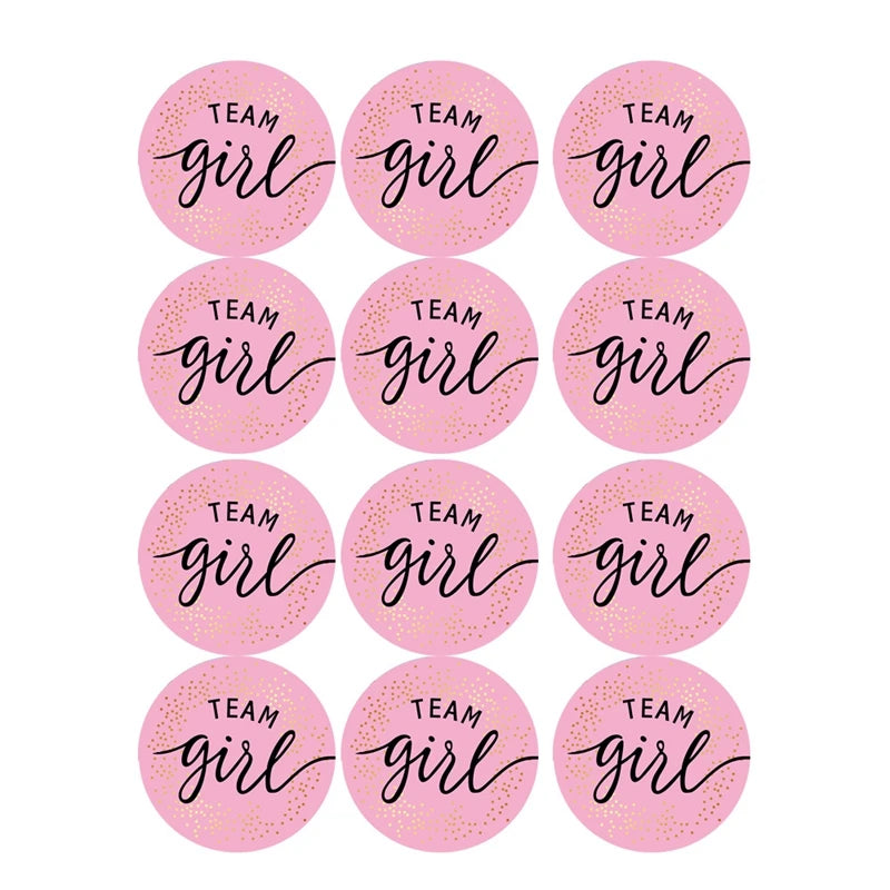 60/120pcs Team Boy Team Girl Stickers Boy or Girl Sticker for Gender Reveal Party Decoration Baby Shower Supplies Gift Box Label The Little Baby Brand The Little Baby Brand