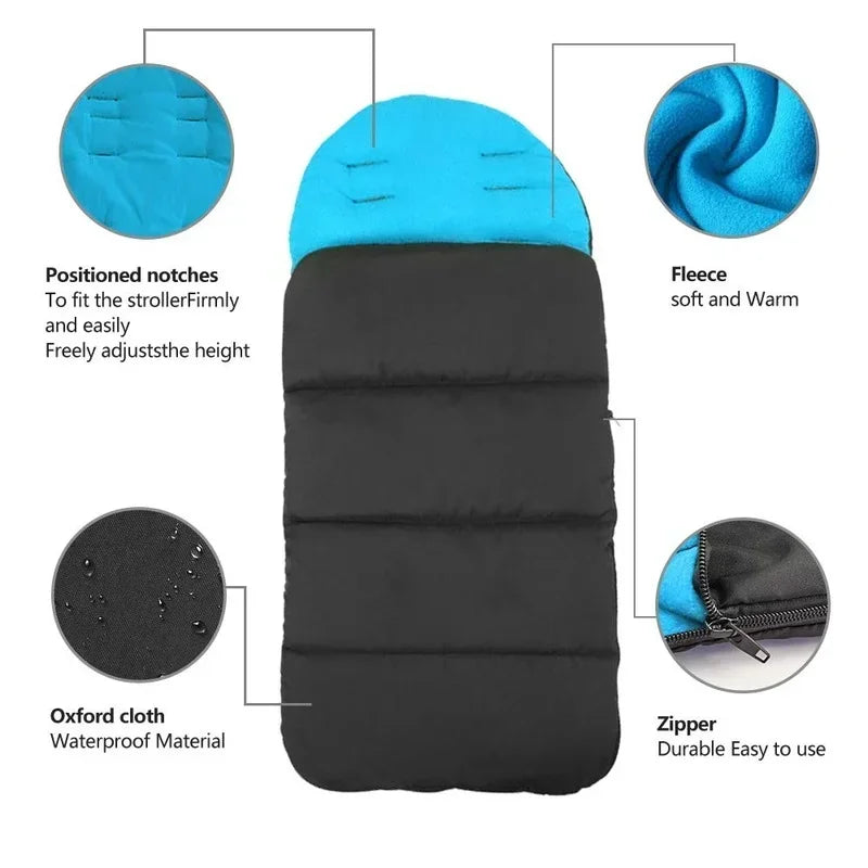 Blanket Cosy Toes Buggy Seat Soft Warm Windproof Newborn Sleeping Bag Cushion Universal Stroller Footmuff Coverfor Baby Thick The Little Baby Brand The Little Baby Brand