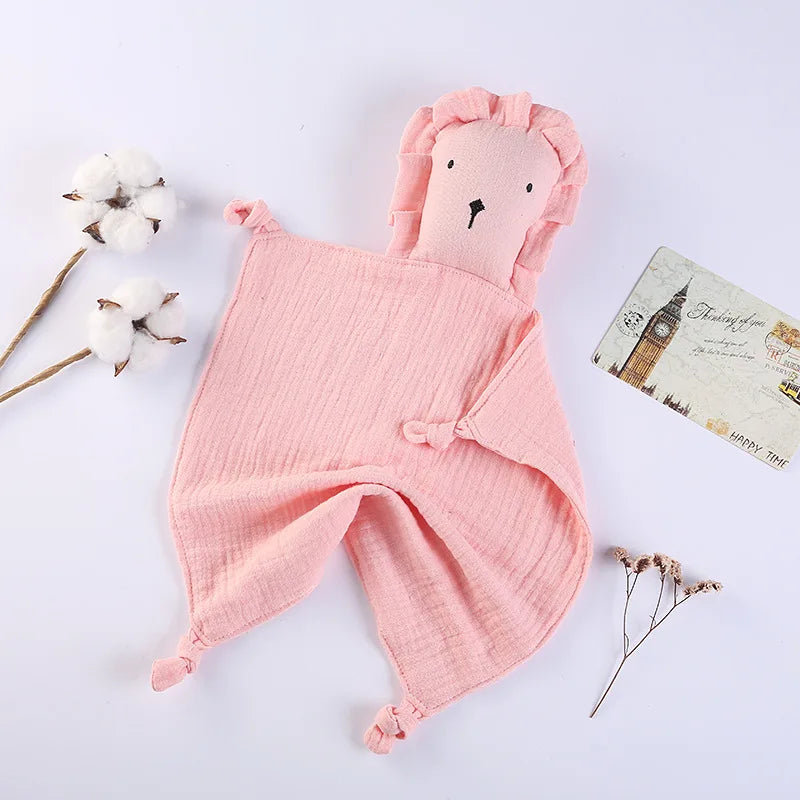 Baby Cotton Muslin Comforter Blanket Soft Newborn Sleeping Dolls Cute Lion Kids Sleep Toy Soothe Appease Towel Bibs Saliva Towel The Little Baby Brand The Little Baby Brand