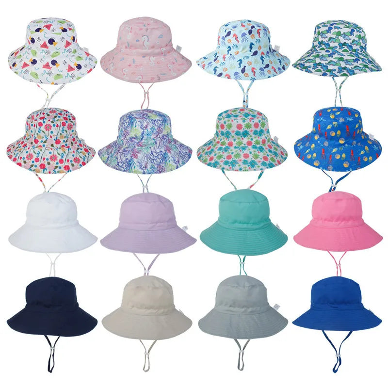 Girls Boys Outdoor Anti UV Beach Cap Summer Baby Sun Hat Kids Bucket Cap The Little Baby Brand The Little Baby Brand