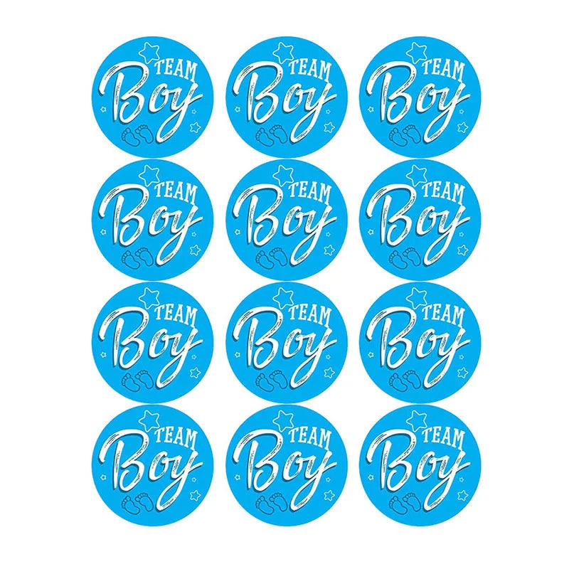 60/120pcs Team Boy Team Girl Stickers Boy or Girl Sticker for Gender Reveal Party Decoration Baby Shower Supplies Gift Box Label The Little Baby Brand The Little Baby Brand