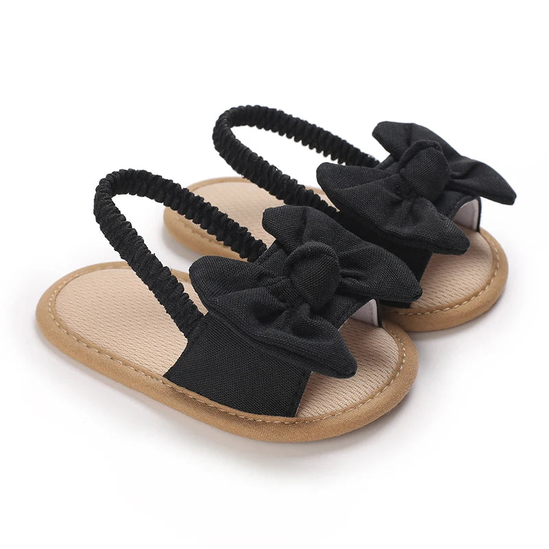 Baby Girls Bow Knot Sandals Summer Soft Sole Flat Princess Dress Shoes Infant Non-Slip First Walkers Footwear 0-18M The Little Baby Brand The Little Baby Brand