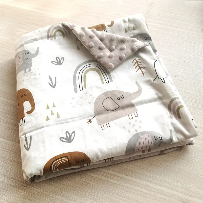 Spring Baby Blanket Warm Double Layer Swaddle Wrap Newborn Thermal Soft Fleece Bath Towel Baby Stroller Blanket Sleepsack 76*102 The Little Baby Brand The Little Baby Brand