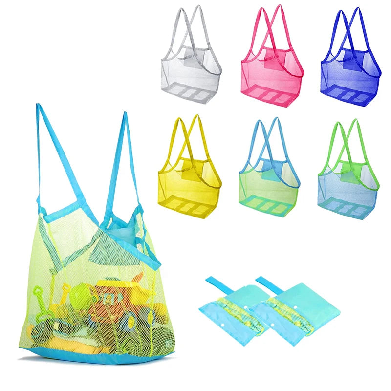 Children Sand Away Protable Mesh Bag Kids Toys Storage Bags Swimming Large Beach Bag for Towels Women Cosmetic Makeup Bag сумка The Little Baby Brand The Little Baby Brand