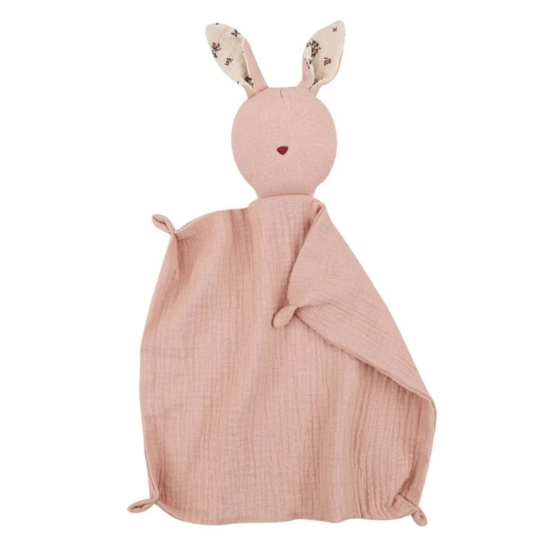 Cute Baby Rattle Bunny Muslin Towel Newborn Soft Cotton Sleeping Dolls Burp Soothing Cloth Blanket Educational Plush Rabbit The Little Baby Brand The Little Baby Brand