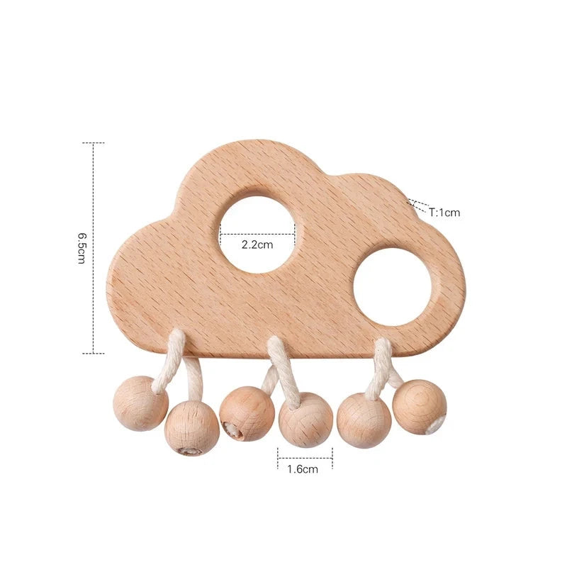 1Set Baby Toys Music Rattle Wood Crochet Bead Bracelet Wooden Rodent Chew Play Gym Montessori Baby Teether Products Newborn Gift The Little Baby Brand The Little Baby Brand