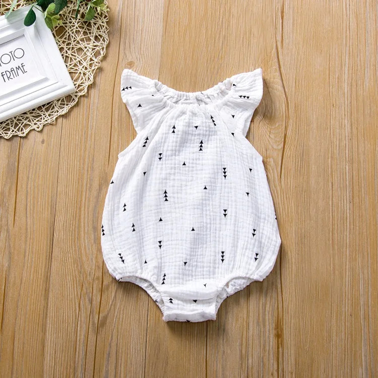 Summer Newborn Infant Baby Girls Romper Muslin Cotton Linen Infant Romper Playsuit Jumpsuit Fashion Baby Clothing The Little Baby Brand The Little Baby Brand