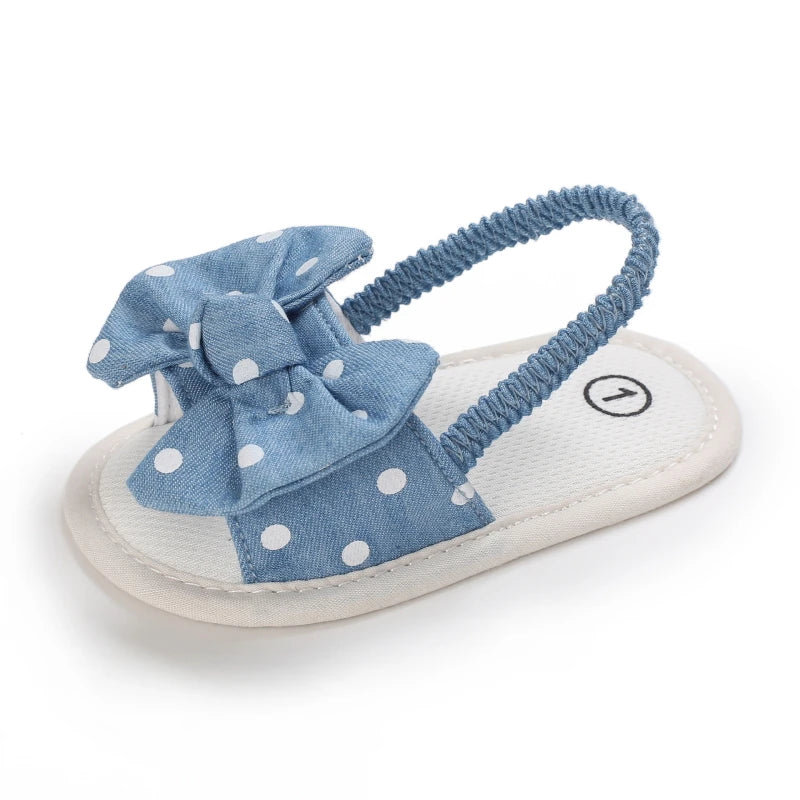 Baby Girls Bow Knot Sandals Summer Soft Sole Flat Princess Dress Shoes Infant Non-Slip First Walkers Footwear 0-18M The Little Baby Brand The Little Baby Brand