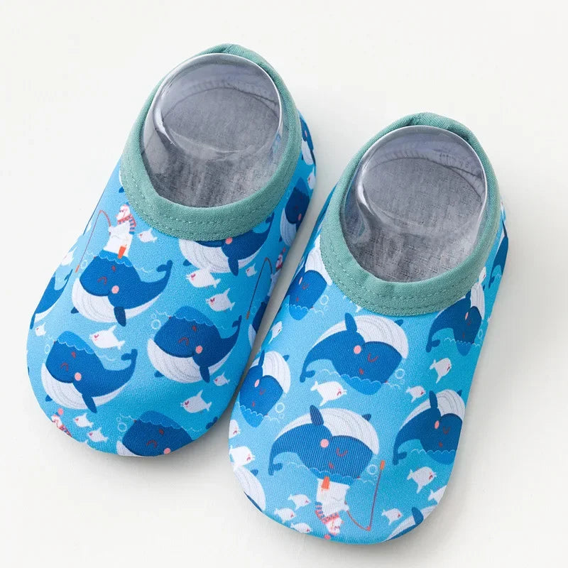 Children Swimming Surf Sports Sneakers Summer Thin Anti-slip Aqua Swim Floor Socks Baby Kids Cartoon Pool Beach Water Shoes The Little Baby Brand The Little Baby Brand