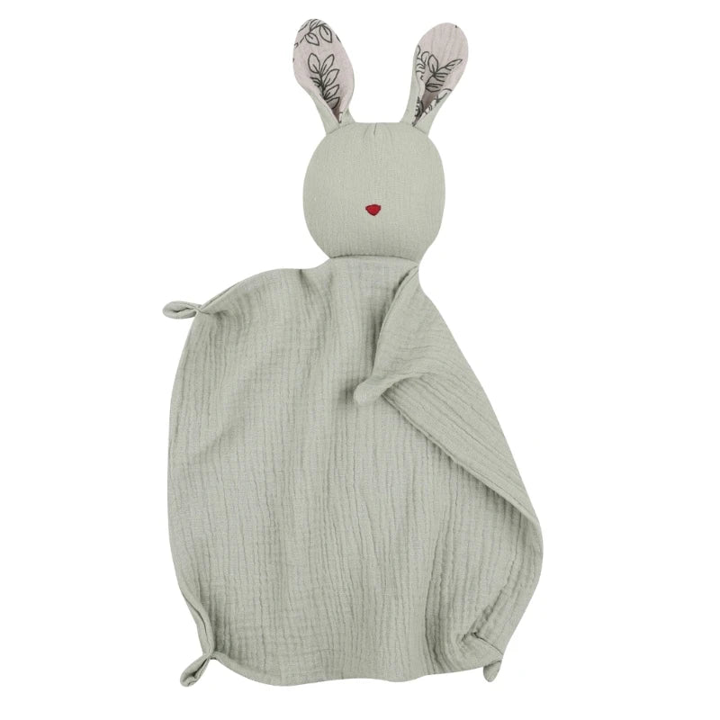 Cute Baby Rattle Bunny Muslin Towel Newborn Soft Cotton Sleeping Dolls Burp Soothing Cloth Blanket Educational Plush Rabbit The Little Baby Brand The Little Baby Brand