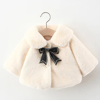 2024 New Winter Jacket For Baby Girl Clothes Fashion Christmas Princess Cloak Autumn Warm Faux Fur Girls Coat Plush Baby Outwear The Little Baby Brand The Little Baby Brand