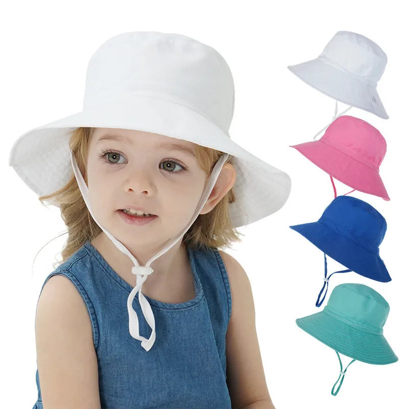 Girls Boys Outdoor Anti UV Beach Cap Summer Baby Sun Hat Kids Bucket Cap The Little Baby Brand The Little Baby Brand