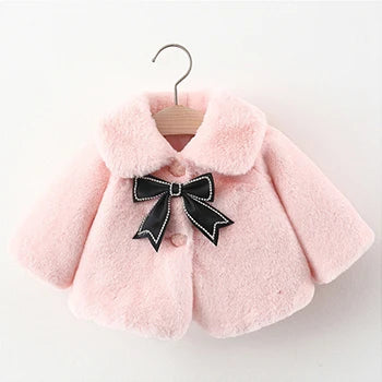 2024 New Winter Jacket For Baby Girl Clothes Fashion Christmas Princess Cloak Autumn Warm Faux Fur Girls Coat Plush Baby Outwear The Little Baby Brand The Little Baby Brand