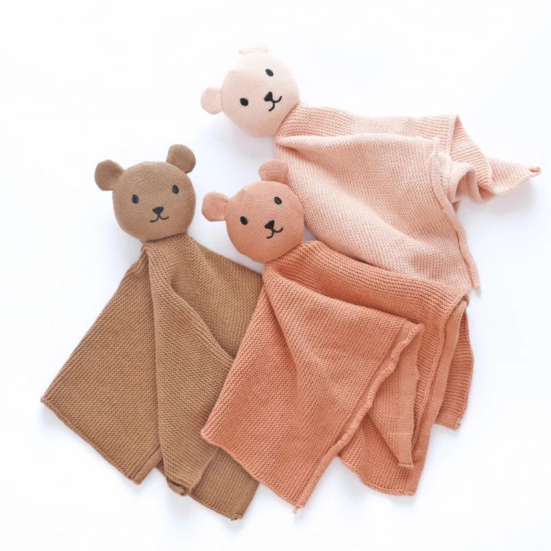 Safe Cotton Baby Towel Newborn Appease Towel Soft Baby Cotton Comforter Security Blanket kawaii Bear Sleeping Dolls Face Towel The Little Baby Brand The Little Baby Brand