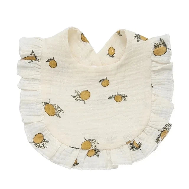 Korean Style Baby Feeding Drool Bib Ruffle Floral Infants Saliva Towel Soft Cotton Burp Cloth For Newborn Toddler Kids Bibs New The Little Baby Brand The Little Baby Brand