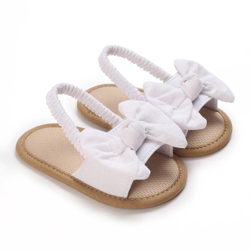 Baby Girls Bow Knot Sandals Summer Soft Sole Flat Princess Dress Shoes Infant Non-Slip First Walkers Footwear 0-18M The Little Baby Brand The Little Baby Brand