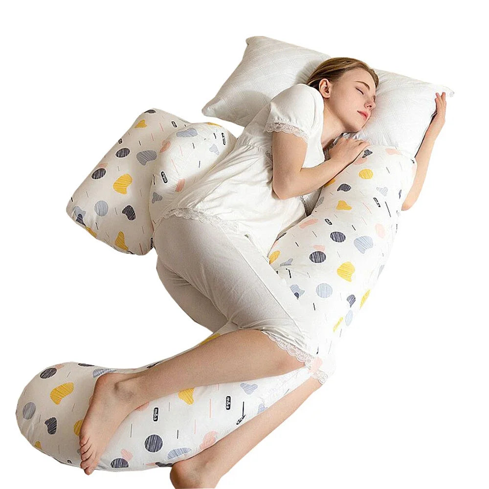 Pregnancy Pillow For Side Sleepers Nursing Comfortable Cotton Pregnant Women Body Pillow Support Waist Cushions The Little Baby Brand The Little Baby Brand