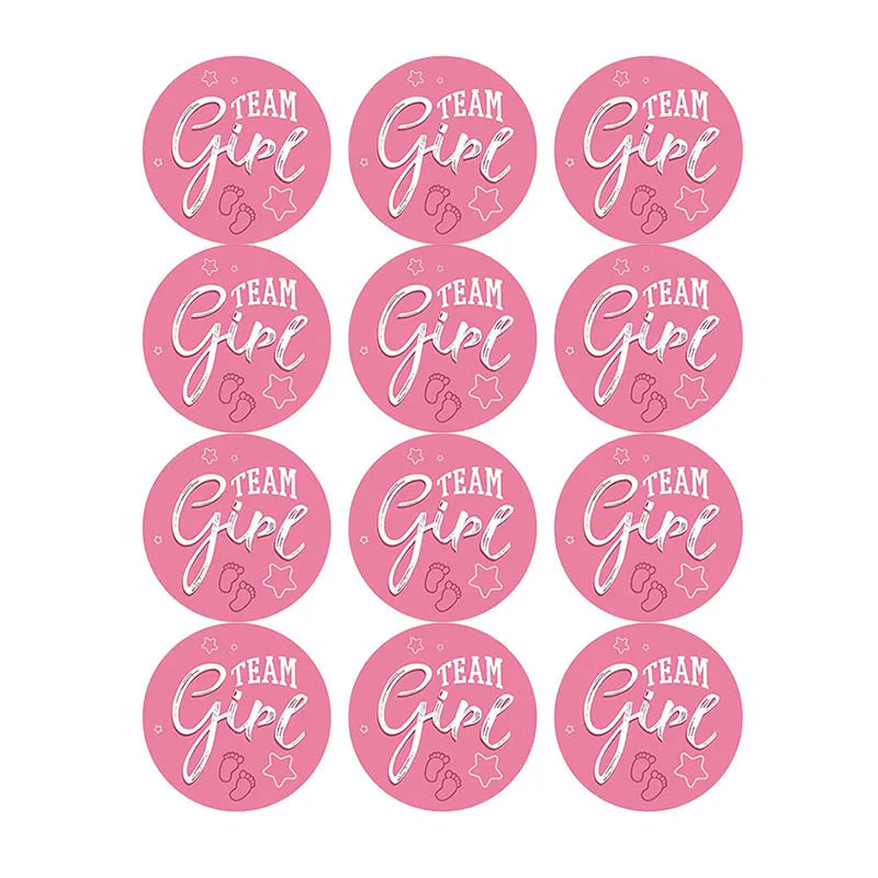 60/120pcs Team Boy Team Girl Stickers Boy or Girl Sticker for Gender Reveal Party Decoration Baby Shower Supplies Gift Box Label The Little Baby Brand The Little Baby Brand