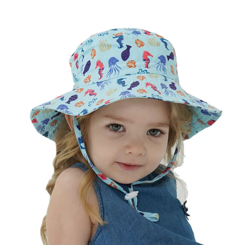 Girls Boys Outdoor Anti UV Beach Cap Summer Baby Sun Hat Kids Bucket Cap The Little Baby Brand The Little Baby Brand