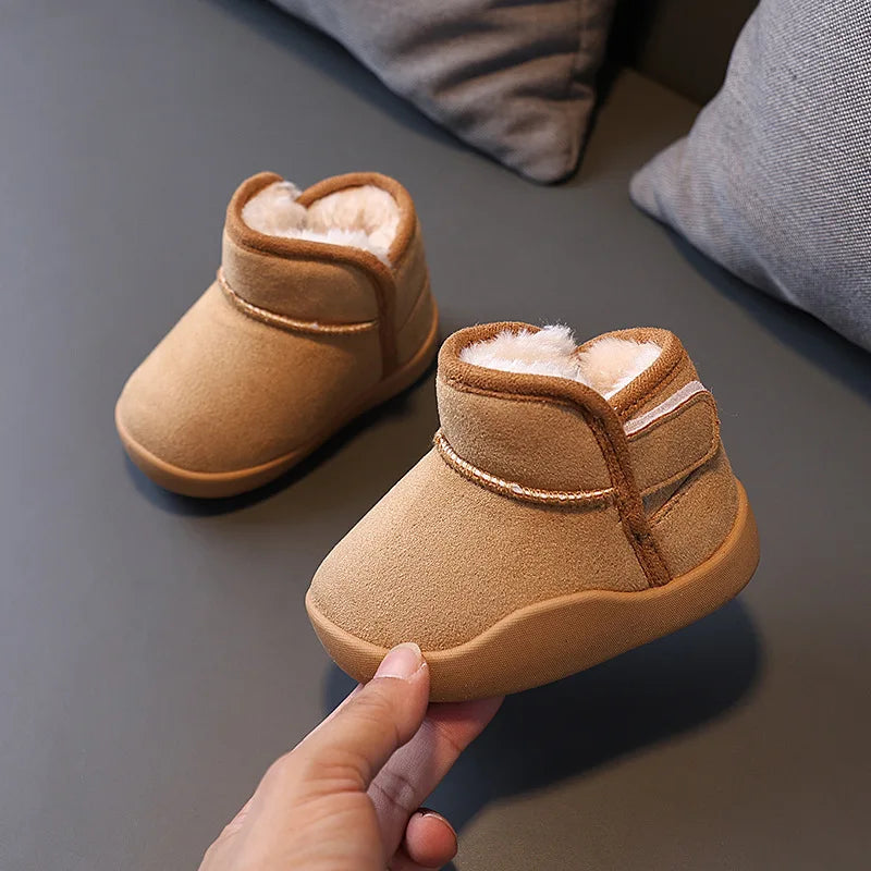 2-8Years Baby Warm and Velvet Shoes Boys Girls Winter Cotton Boots Thickened Children's Soft Soled Anti Slip Shoes Wholesale The Little Baby Brand The Little Baby Brand