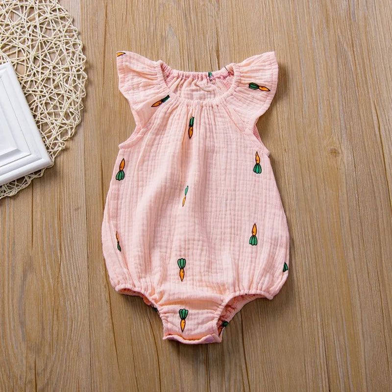 Summer Newborn Infant Baby Girls Romper Muslin Cotton Linen Infant Romper Playsuit Jumpsuit Fashion Baby Clothing The Little Baby Brand The Little Baby Brand