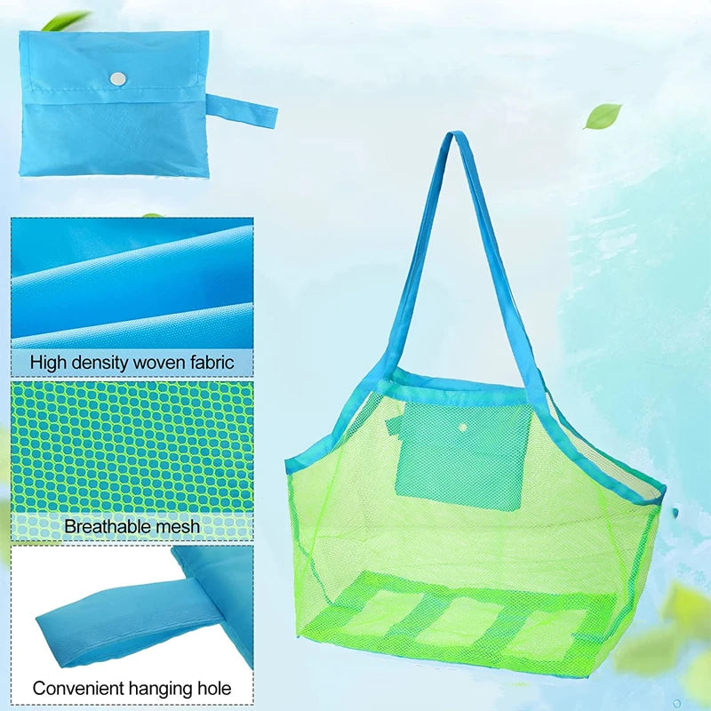 Children Sand Away Protable Mesh Bag Kids Toys Storage Bags Swimming Large Beach Bag for Towels Women Cosmetic Makeup Bag сумка The Little Baby Brand The Little Baby Brand