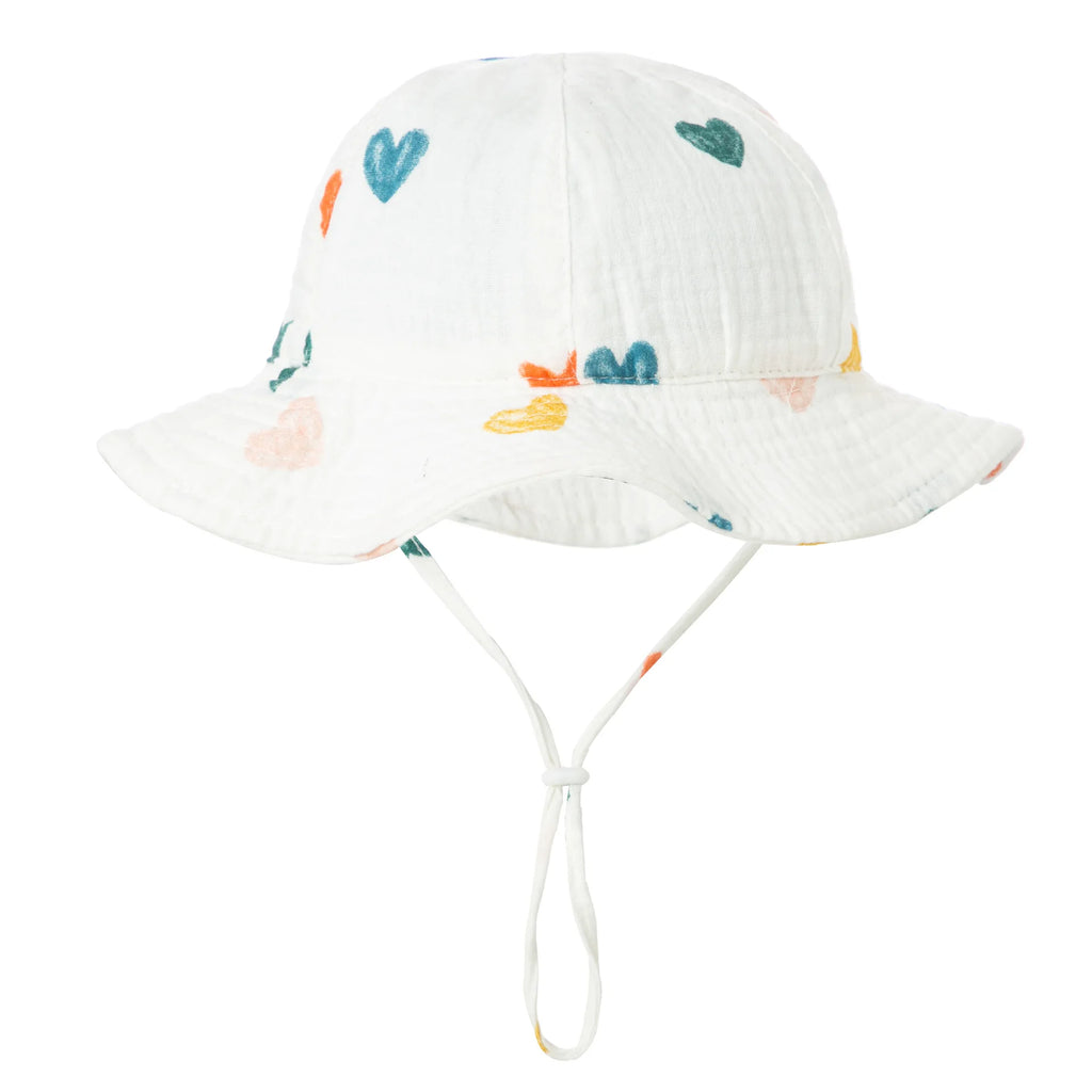 Baby Cotton Bucket Hat New Children Sunscreen Outdoor Caps Boys Girls Print Panama Hat Unisex Beach Fishing Hat For 3-12 Months The Little Baby Brand The Little Baby Brand