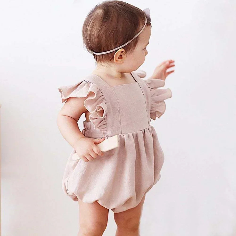 Baby Rompers Sleeveless Ruffle Baby Romper (Copy) The Little Baby Brand The Little Baby Brand